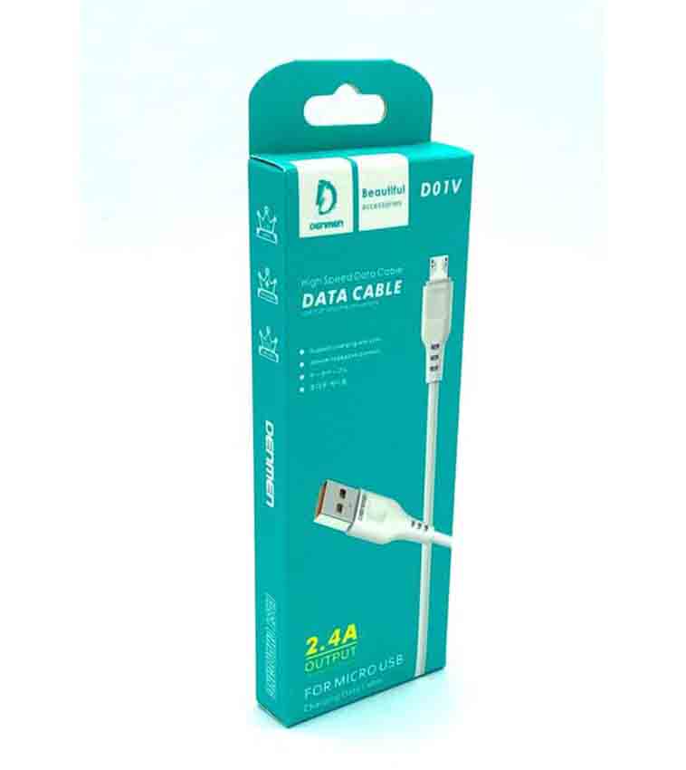 DENMEN 2.4 HIGH SPEED MICRO CABLE D01V -WHITE