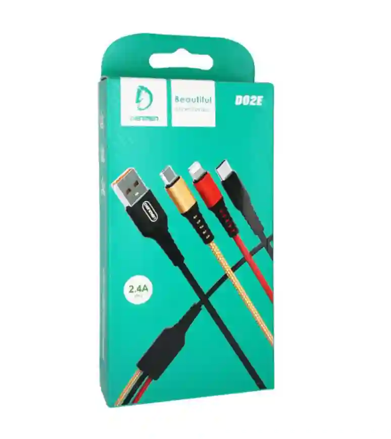 DENMEN 3IN1 2.4A CABLE D02E