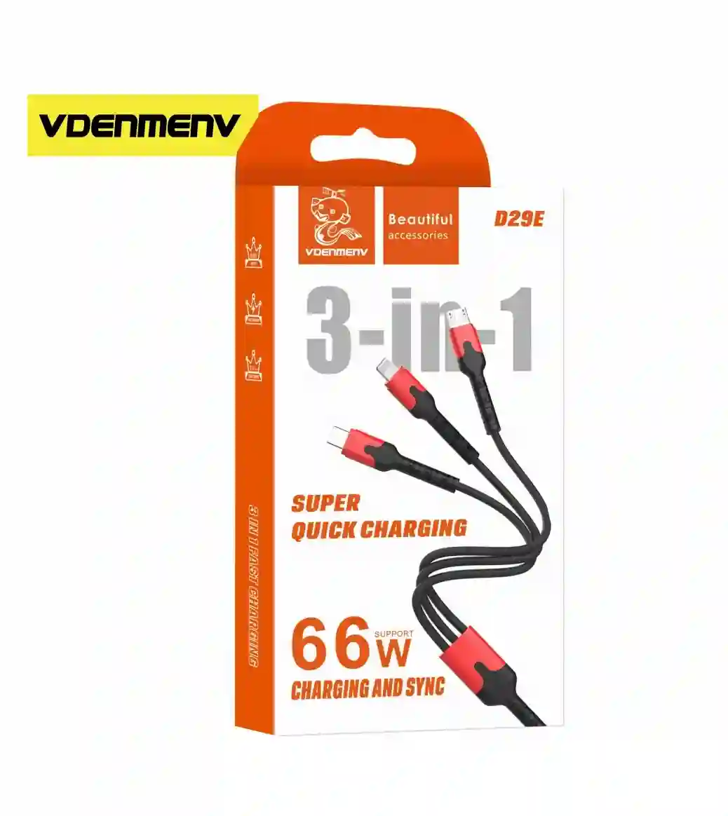 DENMEN 3IN1 FAST CHARGE CABLE D29E