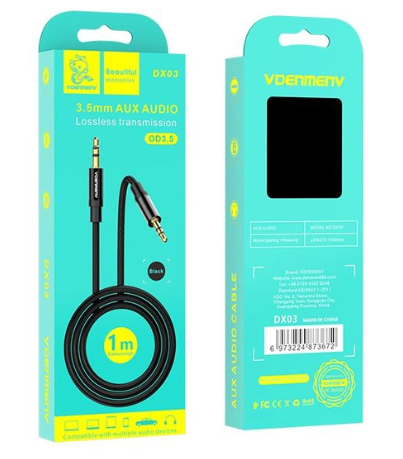 DENMEN 3.5MM AUX AUDIO TRANSMISSION DX03 - ASS 1M