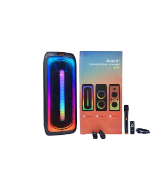 QL-2830 8IN FM BLUETOOTH SPEAKER W/ LED LIGHTS