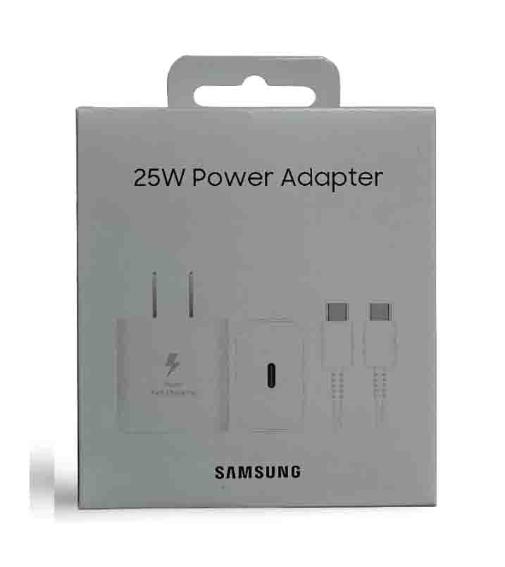 SAMSUNG 25W WALL CHARGER POWER ADAPTER WITH CABLE, SUPER FAST CHARGING-USB TYPE C DEVICES-2510