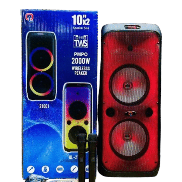 SPK:QL-21001 10IN BLUETOOTH SPEAKER W/LED LIGHT